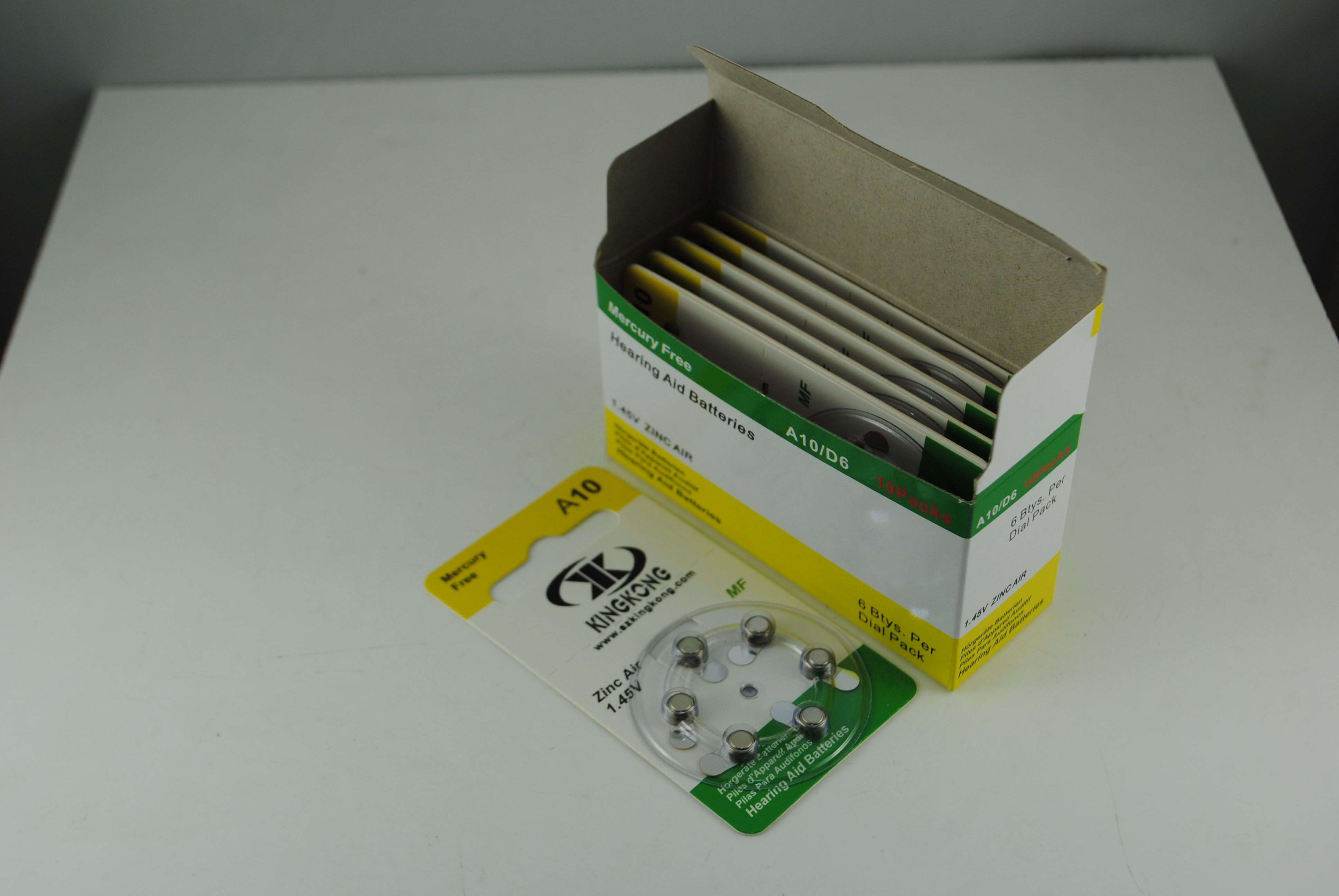 Zinc air battery hearing aid battery 1.4V a312