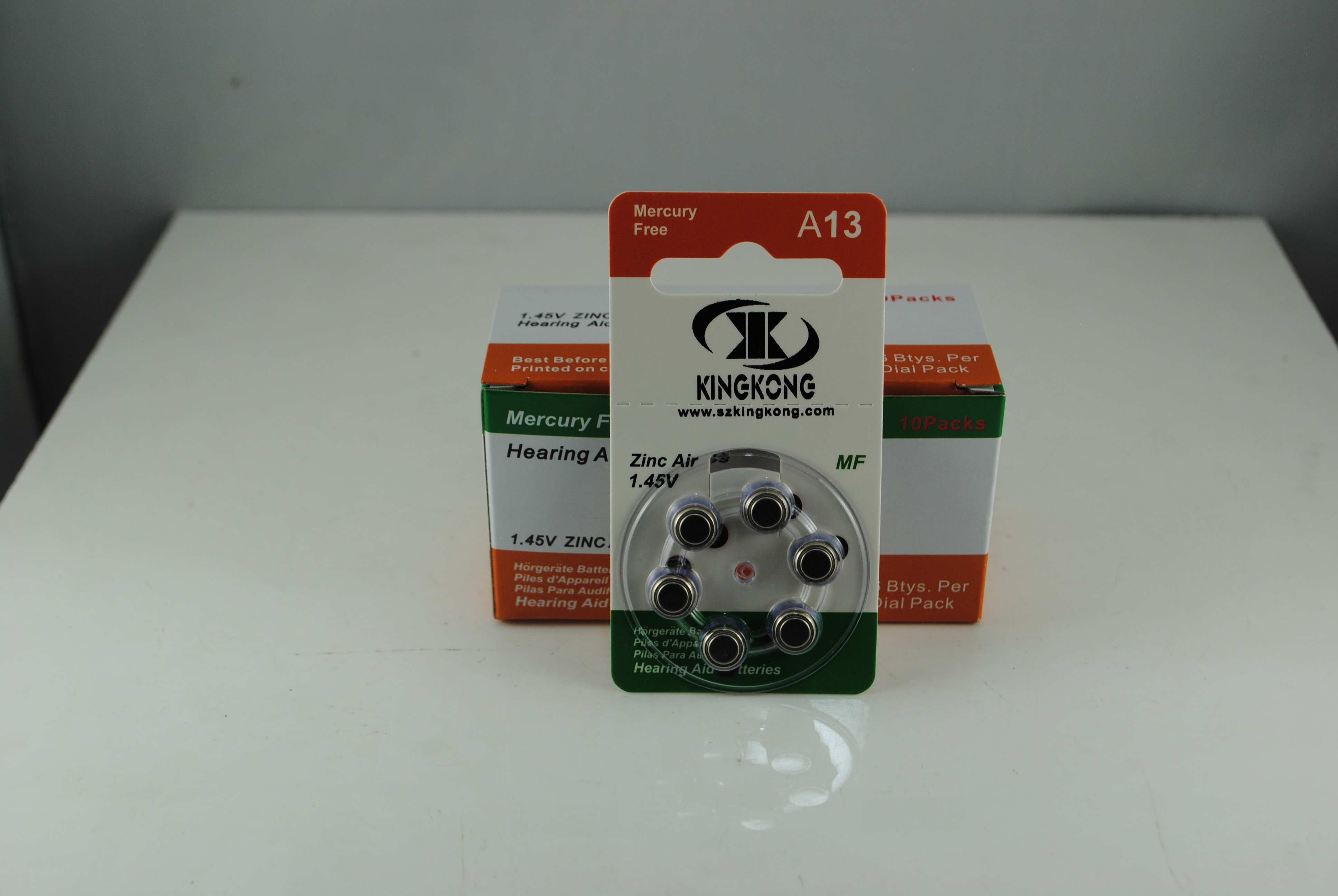 Zinc air battery hearing aid battery 1.4V a312